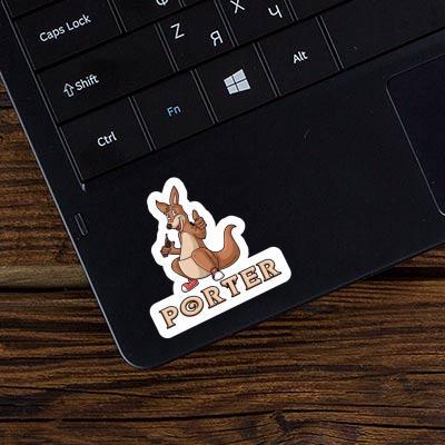 Kangaroo Sticker Porter Laptop Image