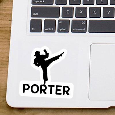 Karateka Aufkleber Porter Notebook Image