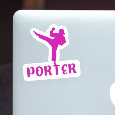 Porter Aufkleber Karateka Laptop Image