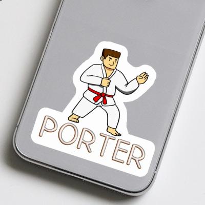 Sticker Karateka Porter Laptop Image