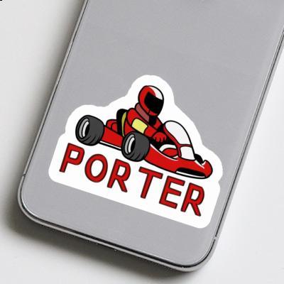 Kart Driver Sticker Porter Laptop Image