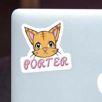 Sticker Porter Katze Laptop Image