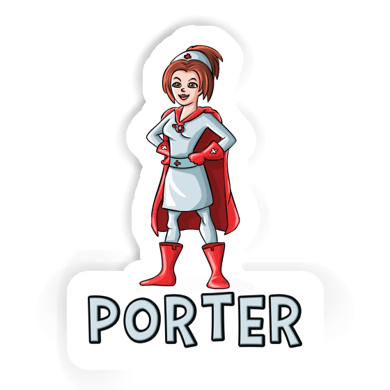 Sticker Porter Krankenschwester Gift package Image
