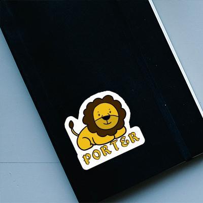 Porter Aufkleber Löwe Notebook Image