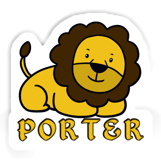 Porter Aufkleber Löwe Gift package Image