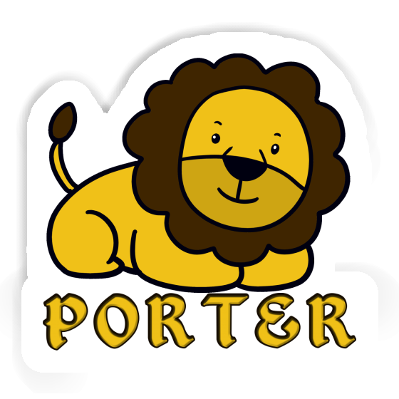 Lion Sticker Porter Notebook Image