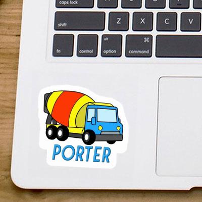 Sticker Mixer Truck Porter Laptop Image