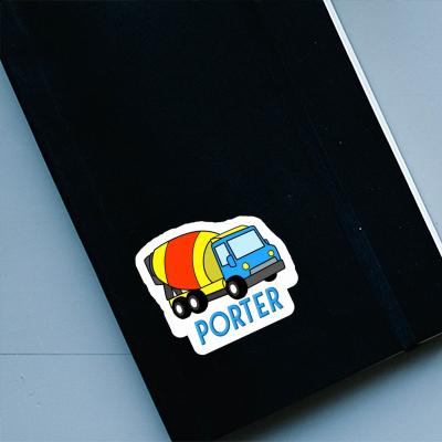 Sticker Mixer Truck Porter Notebook Image