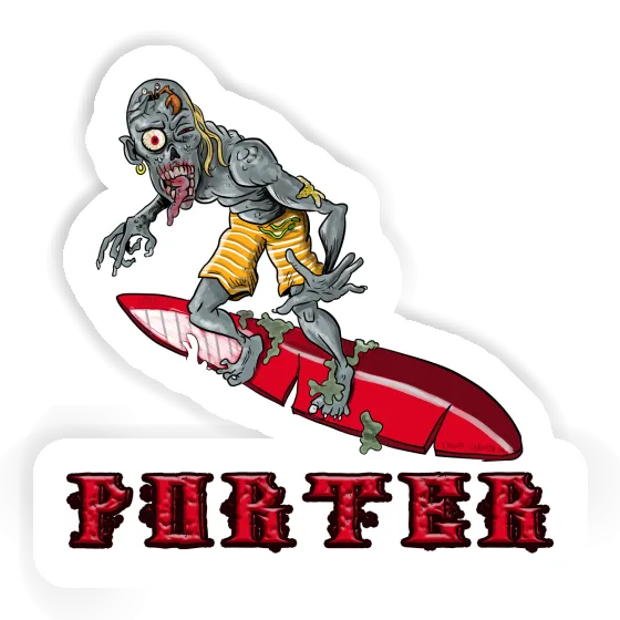 Porter Sticker Surfer Image