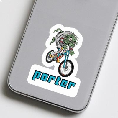 Downhill-Biker Aufkleber Porter Notebook Image