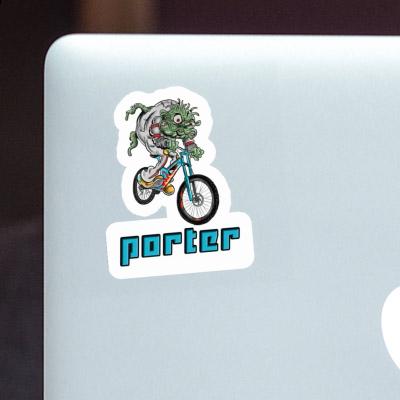 Sticker Downhill Biker Porter Laptop Image