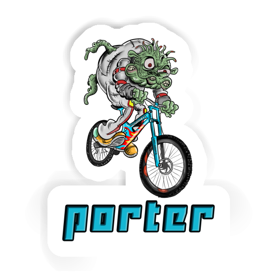 Sticker Downhill Biker Porter Image