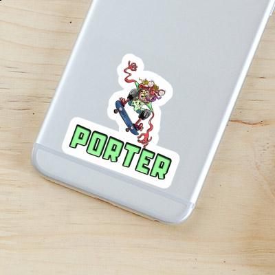 Sticker Porter Skateboarder Image