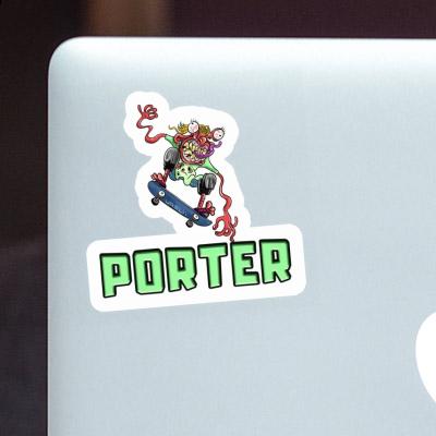 Sticker Porter Skateboarder Image