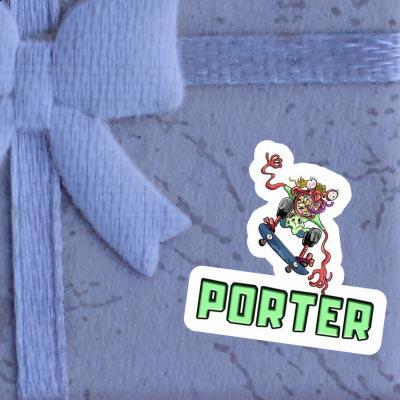 Sticker Porter Skateboarder Gift package Image