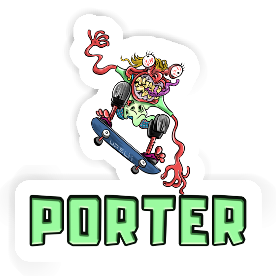 Sticker Porter Skateboarder Gift package Image