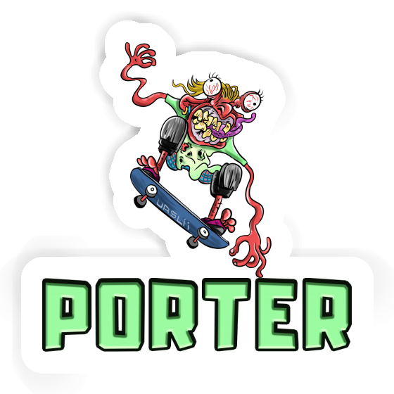 Sticker Porter Skateboarder Image