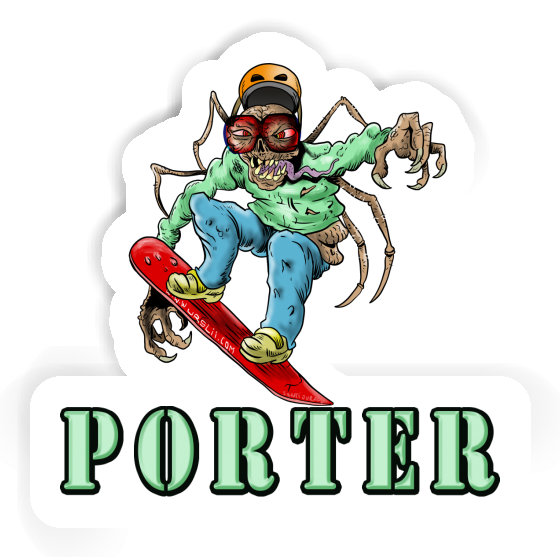 Porter Autocollant Snowboardeur Notebook Image