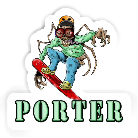 Porter Autocollant Snowboardeur Laptop Image