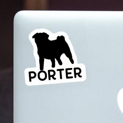 Sticker Porter Pug Laptop Image