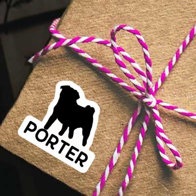 Sticker Porter Pug Image
