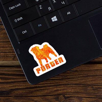 Porter Sticker Pug Laptop Image