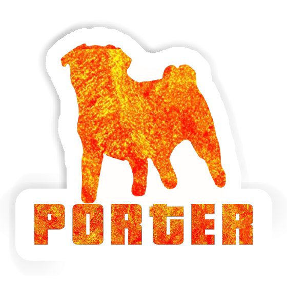 Porter Sticker Pug Image