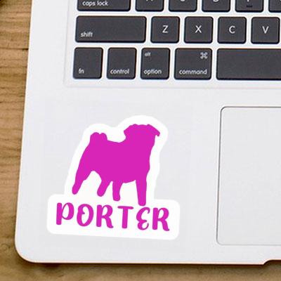 Sticker Porter Pug Laptop Image