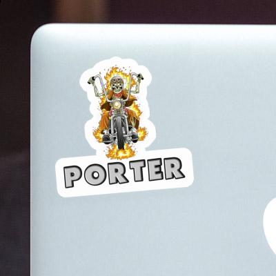 Sticker Motorbike Rider Porter Image