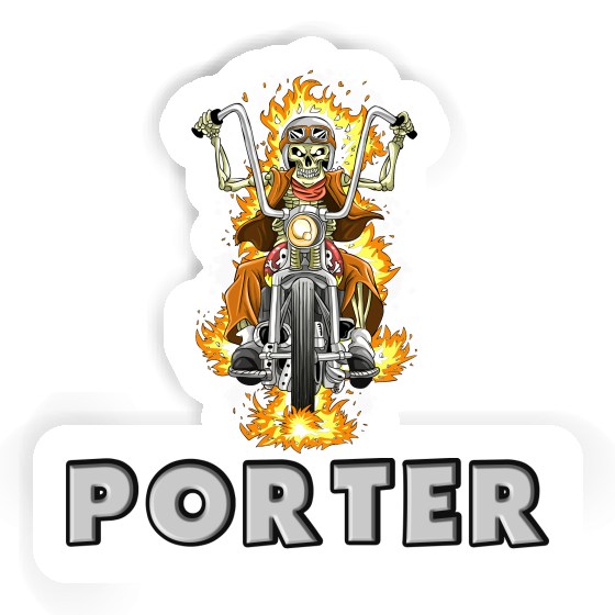 Sticker Motorbike Rider Porter Image