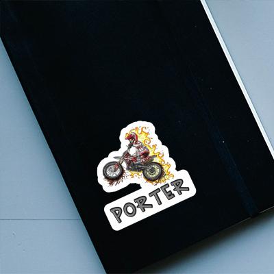 Motocross Rider Sticker Porter Laptop Image