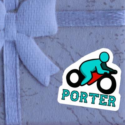 Autocollant Porter Motocycliste Notebook Image