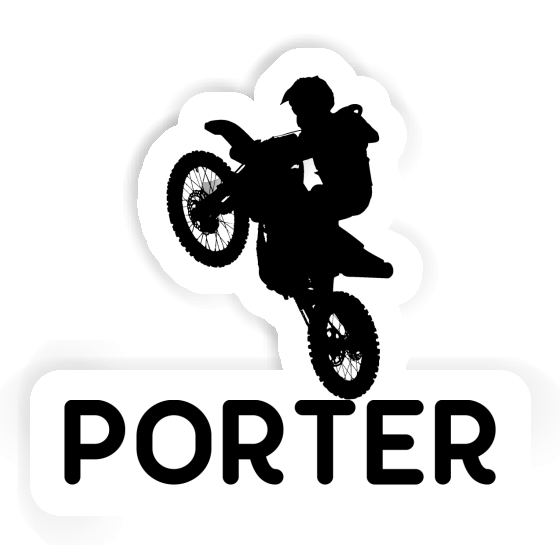 Motocross-Fahrer Aufkleber Porter Laptop Image