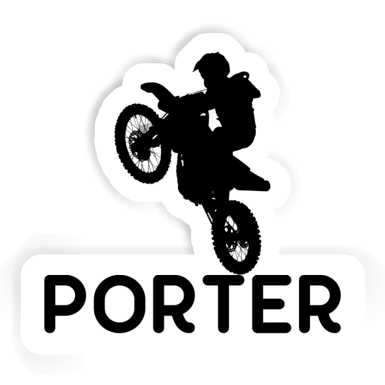 Autocollant Motocrossiste Porter Laptop Image