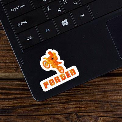Sticker Porter Motocross-Fahrer Notebook Image