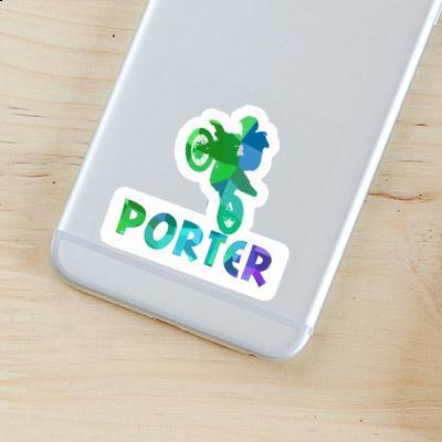 Porter Sticker Motocross Rider Laptop Image