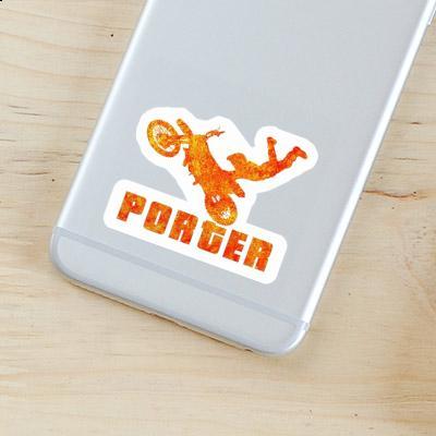 Porter Sticker Motocross Rider Laptop Image