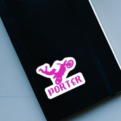 Porter Sticker Motocross Rider Image