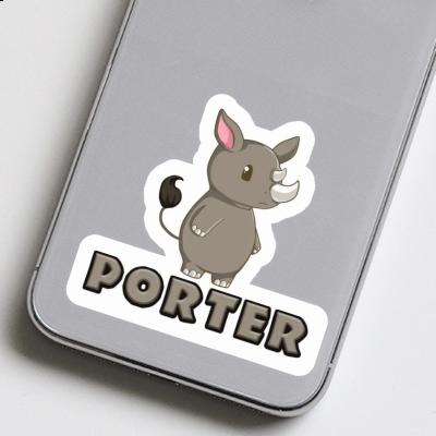 Sticker Porter Nashorn Notebook Image