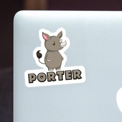 Sticker Rhino Porter Laptop Image