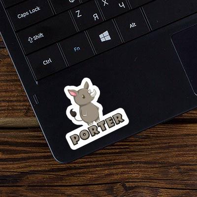 Sticker Porter Nashorn Notebook Image