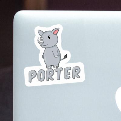 Sticker Rhinoceros Porter Notebook Image