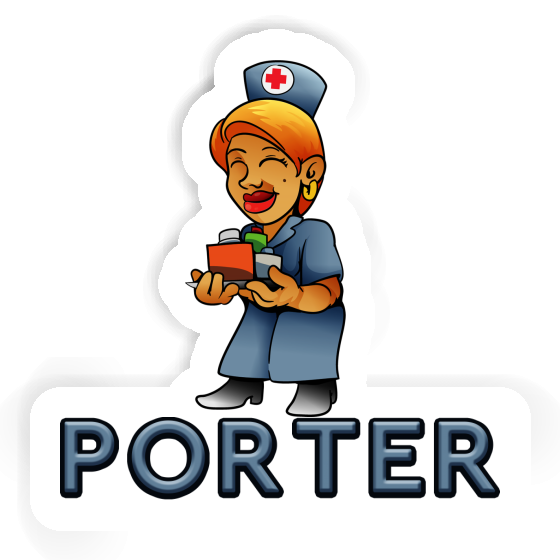 Porter Autocollant Infirmière Gift package Image
