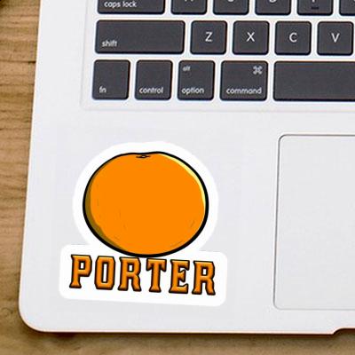 Porter Autocollant Orange Laptop Image