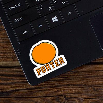 Sticker Porter Orange Laptop Image