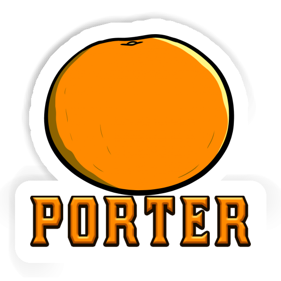Orange Aufkleber Porter Image