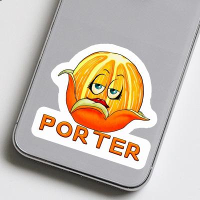 Autocollant Porter Orange Gift package Image