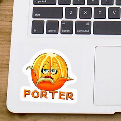 Porter Sticker Orange Notebook Image