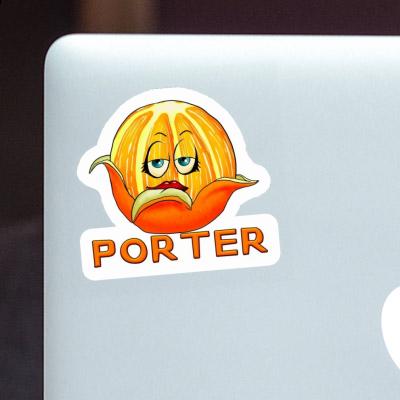 Porter Sticker Orange Gift package Image