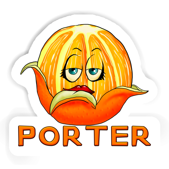 Autocollant Porter Orange Laptop Image